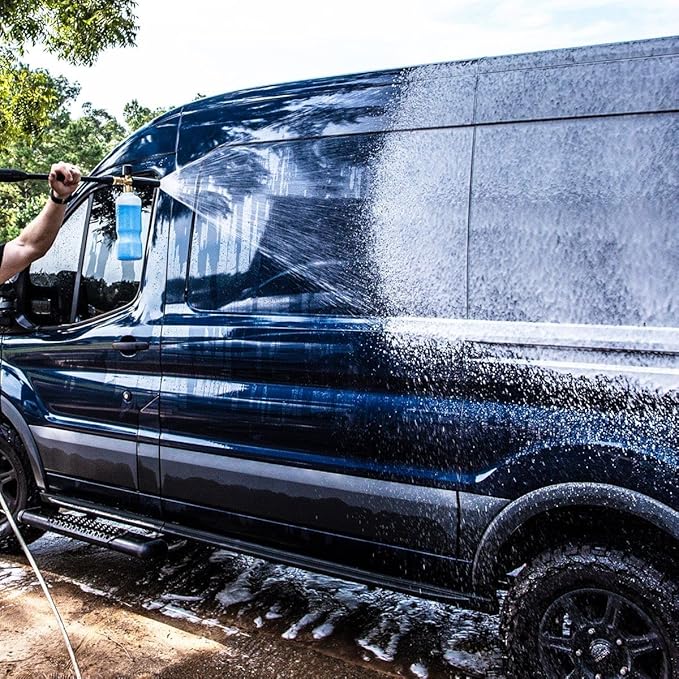 Slick Products Wax & Wash Plus Foam Sprayer Cannon Cleaner Bundle - 64 Ounce Super Concentrated Car Wash Soap for Cleaning Vehicles, RVs