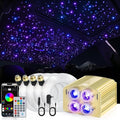 4 Colors 32W Twinkle Car Starlight Headliner Kit 600pcs*0.03in*13.1ft with APP&RF Remote, RGBW Fiber Optic Ceiling Star Lights, 4 Port Engine Sound Activated Star Roof Lights for Car Home Theater