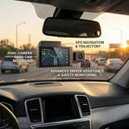 3 Channel Dash Cam 4K+1080P+1080P, 3 Inch IPS Screen, 5.8GHz/2.4G Dual Band WiFi Dash Camera for Cars, 20MB/s Fast Download, Built-in GPS, WDR Night Vision, 170° Wide Angle, G-Sensor, Loop Recording