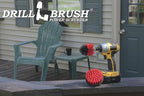Outdoor Cleaning Supplies - Stiff Bristle Outdoor Power Scrubber - Concrete and Brick Stain Remover - Concrete Pools Cleaning Kits- Heavy Duty Deck and Patio Scrubbing Brushes - Stiff Bristle Brush