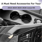 LUWU 2026 RX Dashboard Non-Slip Mat Center Console Cup Holder Compatible with 2023 2024 2025 2026 Lexus RX350/RX450/RX500 Accessories Silicone Protective Pad Liner Protective Pad 2-Pack