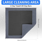 2 Pack Clay Towel Auto Detailing 12 x 12 Inch Fine Grade Clay Bar Towel for Car Detailing Microfiber Car Cloth Cleaner for Cleaning & Release of Paint Contaminants, Grey