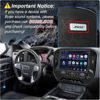 13.1" QLED Car Radio Stereo Upgrade for Chevy Silverado & GMC Sierra 2014-2018, 8-Core Head Unit 4GB+64GB with CarPlay/Android Auto, 2K Touch Screen and 1080P Backup Camera (6+128 Black)