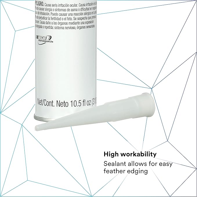 3M Auto Glass Urethane Windshield Adhesive, 08693, Medium Viscosity, High-Strength, Fast-Curing, 310 mL/10.5 fl oz Cartridge, Black (Pack of 2)
