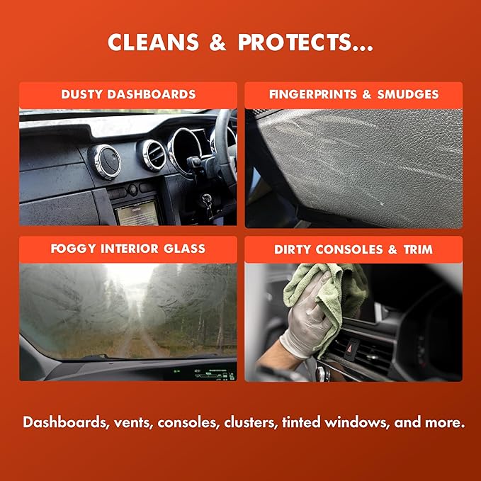 BullSnot! DashABull Car Interior Cleaner Foam - 19oz Smudge-Free Dashboard, Plastic & Vinyl Cleaner | Interior Detailing Spray for Cars, Trucks, SUVs | Protects Against Scratches with Floral Scent