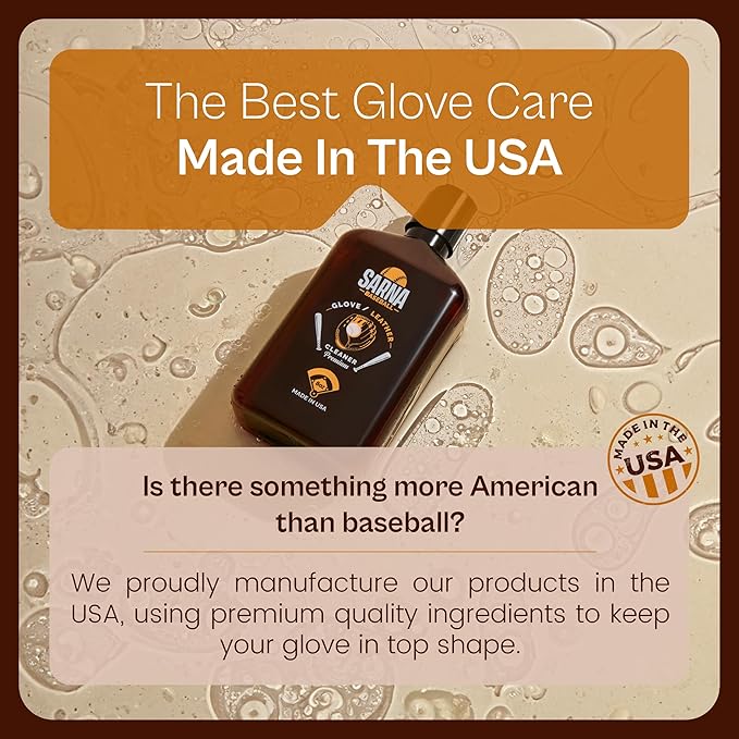 SARNA BASEBALL Glove & Leather Cleaner and Conditioner, 8 Oz