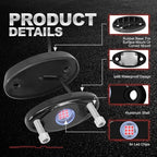 4Pods LED Rock Lights LED Neon Underglow Lights for Car Trucks ATV UTV SUV Boat Underbody Glow Trail Rig Lights Waterproof (red)