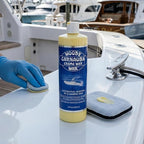 Woody Wax Carnauba Creme Wax, Professional High-Gloss Marine, RV & Aviation Wax, UV Protection for Paint & Clear Coat, Detergent Resistant Polymers, Covers Light Scratches and Removes Oxidation, 16 oz