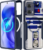 for Moto Edge 2024 Case - Compatible with MagSafe Women Girls Boys Cute Magnetic Protective Phone Cover Cool Blue Unique Heavy Duty Shockproof Design for Motorola Moto Edge 2024 Cases