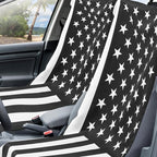 Hahafelt 2 Pack Car Seat Towel Covers with Storage Bag, 63 x 32 Inch Universal Non Slip Waterproof Sweat Protector for Car Truck, Gym Swimming Running, Machine Washable (Black White American Flag)