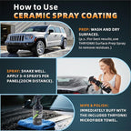 Graphene Ceramic Car Coating Spray, 10H Hardness, Hydrophobic, High Gloss, for Cars, Boats, RVs, Motorcycles (10OZ)