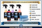 Poli Glow® 16 oz Vehicle Detailing Kit – All-in-One Cleaner & Protectant Set for Cars, Boats & RVs – Includes Interior, Exterior, Leather & Ceramic Detailers + Microfiber Towels – 7-Piece Kit