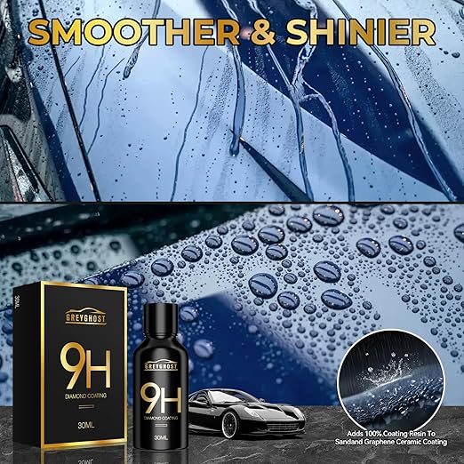 Greyghost Mr Fix 9h Nano Coating Kit Super Ceramic Car Coating Hydrophobic, Car Paint Protection Anti Scratch Glass Coat, High Gloss Auto Ceramic Polish 9h Hardness Ceramics
