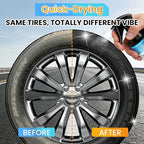 Deep Black Tire Shine Spray – Non-Greasy, No-Sling Tire Dressing Long-Lasting Hydrophobic & UV Protection Formula for Car, Truck, SUV & Motorcycle – 100ml/3.4oz