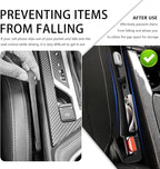 2PCS Car Seat Gap Filler Organizer with Charging Port,Upgrade Cars Gap Filler with Larger Storage Space Reducing Item Loss,Flexible No Drop Seat Guard for Car Storage Organizer