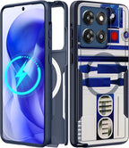 for Moto G Stylus 2025 Case - Compatible with MagSafe Women Cute Girls Boys Magnetic Phone Cover Cool Blue Unique Heavy Duty Shockproof Design for Motorola Moto G Stylus 5G 2025 Cases