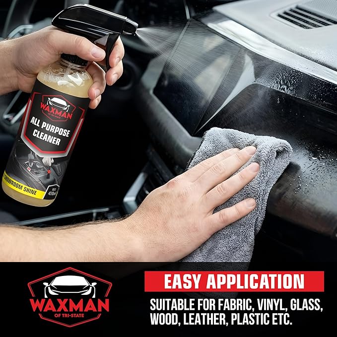 All Purpose Car Cleaner – Professional Multi-Surface Car Interior & Exterior Cleaner for Wheels, Carpets, Seats, Dashboard, Engine Bay – Heavy-Duty Formula – 500 ml