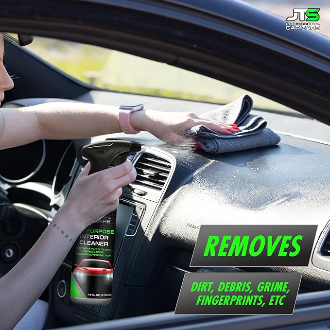 Total Car Interior Cleaner for Vehicle Detailing & Restoration All Purpose Solvent & Car Dashboard Cleaner Seats Upholstery Leather Shine Plastic Vinyl and More | Matte Finish (16 Fl Oz)