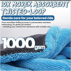 1000GSM Ultra-Thick Microfiber Car Drying Towel - Oversized 60x90cm, Soft & Absorbent Cleaning Cloth for Car & Motorcycle Detailing(40x60cm)