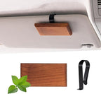 Yuoyar Wood Car Scents Air Freshener Visor Clips Diffuser Odors Eliminator (Peppermint-scented)