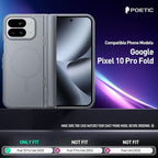 Poetic Revolution Flex Case for Google Pixel 10 Pro Fold, [Foldable Kickstand][Hinge Protection][MagSafe Compatible], Shockproof Slim Pixel 10 Pro Fold Cover with Built-in-Screen Protector, Gray