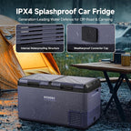 BODEGACOOLER 12 Volt Car Refrigerator, 79QT(75L) IPX4 Waterproof Electric Cooler, RV Car Fridge Dual Zone APP Control with 12/24V DC 110-240V AC, -4℉~68℉, Portable Freezer for Truck RV Camping, Travel