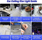 6W Mini Size Twinkle 550pcs*0.03in*9.8ft Starlight Headliner Kit, Star Lights for Car with Bluetooth APP/28key Remote Control/Music Effect, RGBW Fiber Optic Lights for Home Ceiling