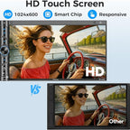 SJoyBring Double Din Car Stereo - Wireless Apple CarPlay & Android Auto, 240W 4.2CHN, 7" Touchscreen, SWC, Bluetooth, FM/AM Car Radio, 2 Subwoofers Outputs, Backup Camera