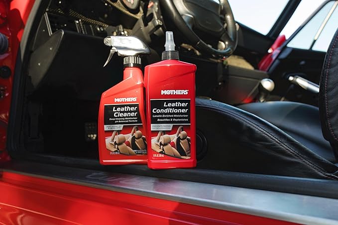 Mothers Leather Cleaner, 12 oz. — Advanced pH Balanced Formula Safely Deep Cleans & Moisturizes Leather Surfaces, Preps for Conditioning to Enhance Appearance & Longevity (06412)