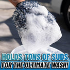 Chemical Guys, The Dually, Dual-Fiber, Wet-Dry Use, Microfiber Wash Mitt, (Car Wash Mitt Great for Car, Truck, SUV, RV, & More) Dark Blue + White, MIC517