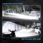 Samman ADTOPI 6 inch Led Light Bar with Wiring Harness Kit, LED Pods Flood Spot Combo Beam Driving Work Fog Light Off Road Super Bright Waterproof for UTV Truck Sand Rail ATV SUV Chevy