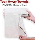 Adam's Polishes Microfiber Towel Roll - 120 Tear-Away Reusable All Purpose Towels (4-Pack, 30 Sheets Per Roll) - 12 x 12 Soft All Purpose Shop Microfiber Cleaning Cloths