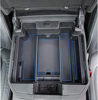 TOPINSTALL Blue Center Console Organizer Compatible with Chevy Silverado/Sierra 1500 2019-2022 and 2020-2023 Silverado/Sierra 2500HD 3500HD, Full-Size Tray (Full Console w/Bucket Seats ONLY)