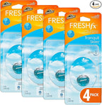 Armor All Car Air Freshener and Purifier - Odor Eliminator for Cars & Truck, Freshfx Tranquil Skies, 0.08 Fl Oz Diffuser, Pack of 4, 18593-4PK
