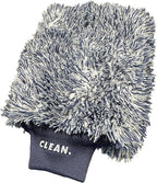 CLEAN Wash Mitt – 1070 GSM Ultra‑Plush Microfiber Wash Glove 10" x 7" Safe Swirl‑Free Hand Washing for Cars Trucks Bikes – Dense, Plush, Made in South Korea – Professional & Enthusiast Detailing Grade