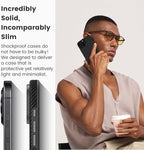 pitaka Case for iPhone 16 Pro Max, 6.9" - MagSafe Compatible, Shockproof, 600D Aramid Fiber & TPU Combined [Military Grade Protective Case - Black/Grey (Twill)]