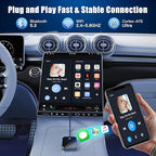 2026 Upgraded Wireless CarPlay Adapter for iPhone – Convert Factory Wired to Wireless Plug-and-Play USB-A/USB-C, No Latency Siri/HD Nav, Compatible with Car with Wired CarPlay & iOS 10+
