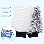 12 Pcs Microfiber Car Wash Mitts, Scratch Free Ultra Absorbent Car Sponge Glove Cleaner Wash Mitts for Cars Wheel Trucks Home Cleaning