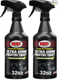MA5X Ultra Shine Protectant | Car Interior Cleaner | Multi-Surface Car Interior Protectant with Green Apple Scent | UV Resistant | 32oz Spray Bottle | Pack of 2