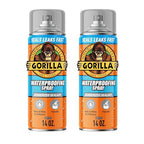 Gorilla Waterproof Patch & Seal Rubberized Sealant Spray, Crystal Clear, 14 Ounce (Pack of 2) - Seals Out Water, Air, and Moisture