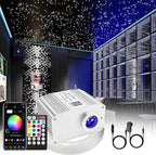 Fiber Optic Lights Kit, 10W Star Ceiling Sky Lights RGBW Twinkle & Music Effect for Home & Car Star Headliner Light with Bluetooth APP + RF Remote Control - Optical Fiber Cable 300pcs*0.03in*9.8ft