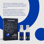 Nano Ceramic Coating for Cars - Rim and Metal Trim Ceramic Coating Kit. Easy to Use Wheel Ceramic Coating Suitable for All Rim Types - Brake Dust Repellent for Cars & Motorbikes