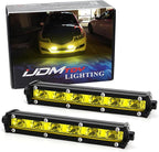 iJDMTOY Amber Yellow 18W High Power LED Daytime Running Light Kit w/Relay Wire Harness, Universal Fit Compatible with Car, Truck, SUV, etc