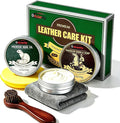5-in-1 Leather Care Kit with Saddle Soap & Mink Oil, Leather Cleaner and Conditioner for Cowboy Boots, Jackets, Handbags, Car Interiors, Ideal Gift for Leather Lovers