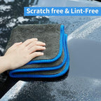 BMLEI Microfiber Car Cleaning Cloths,1200 GSM Ultra Thick Microfiber Towels for Cars, Soft Car Drying Towel for Washing, Polishing and Auto Detailing 16'' x 16'' (3 Pack)