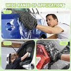 24 Pack Car Wash Mitt Bulk Microfiber, 10'' x 8'' Chenille Car Wash Mitt Gloves, Scratch Free Double Sided No Lint No Marks for Truck SUV and All Vehicle Surfaces (Grey)