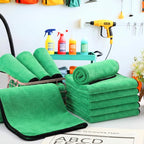 Nuenen 20 Pcs Microfiber Car Drying Towels Microfiber Cleaning Cloth 800 GSM Thick Plush Cleaning Dusting Cloth Auto Detailing Absorbent Towels Rags for Car Household Kitchen Window(Grey and Green)