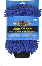 Detailer's Preference Double-Sided Premium Chenille Microfiber Wash Mitt, Wet or Dry, Perfect for Car Washing and Detailing, Absorbent, Scratch-Free, and Lint-Free, Blue