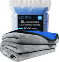 Extra Large Car Drying Towel - 800 GSM Premium Microfiber Drying Towels for Cars - Car Drying Towels Extra Large Super Absorbent, Professional XL Car Towel for Any Vehicle - 40x24, Blue