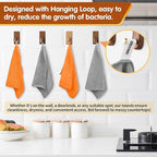 FIXSMITH Microfiber Cleaning Cloth -Pack of 12, Highly Absorbent Cleaning Rags(Grey&Orange), 16"X12" All Purpose Cleaning Towels for Housekeeping, Kitchen, Car, Reusable Microfiber Towels